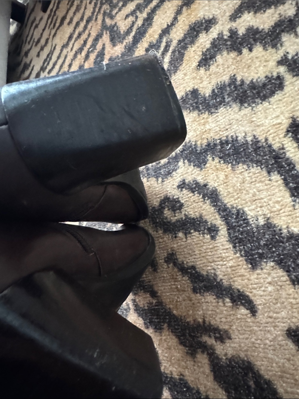 REAL Leather Block Heel Ankle Boots - Picture 6 of 9